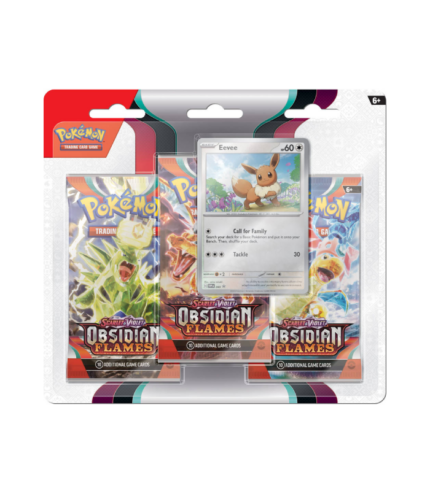 Pokemon Scarlet & Violet Obsidian Flames 3 Booster Blister Eevee