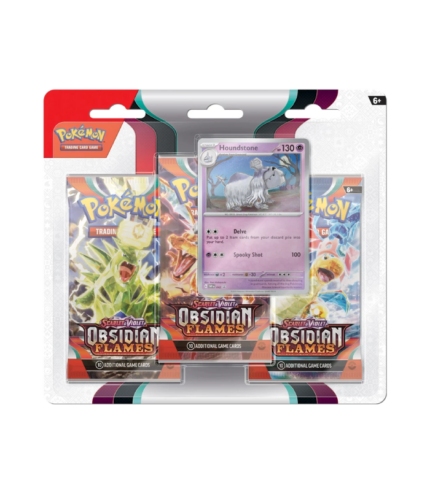 Pokemon Scarlet & Violet Obsidian Flames 3 Booster Blister Houndstone